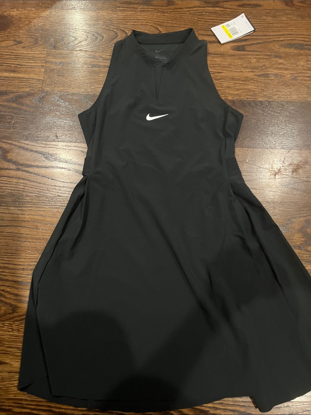 Nike Black Sleeveless Tennis Dress with White Swoosh